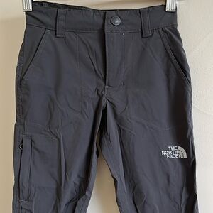 Kids Northface Hiking Pants size xs 6, dark grey